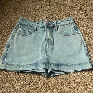 Princess Polly Light Blue Denim Skort
